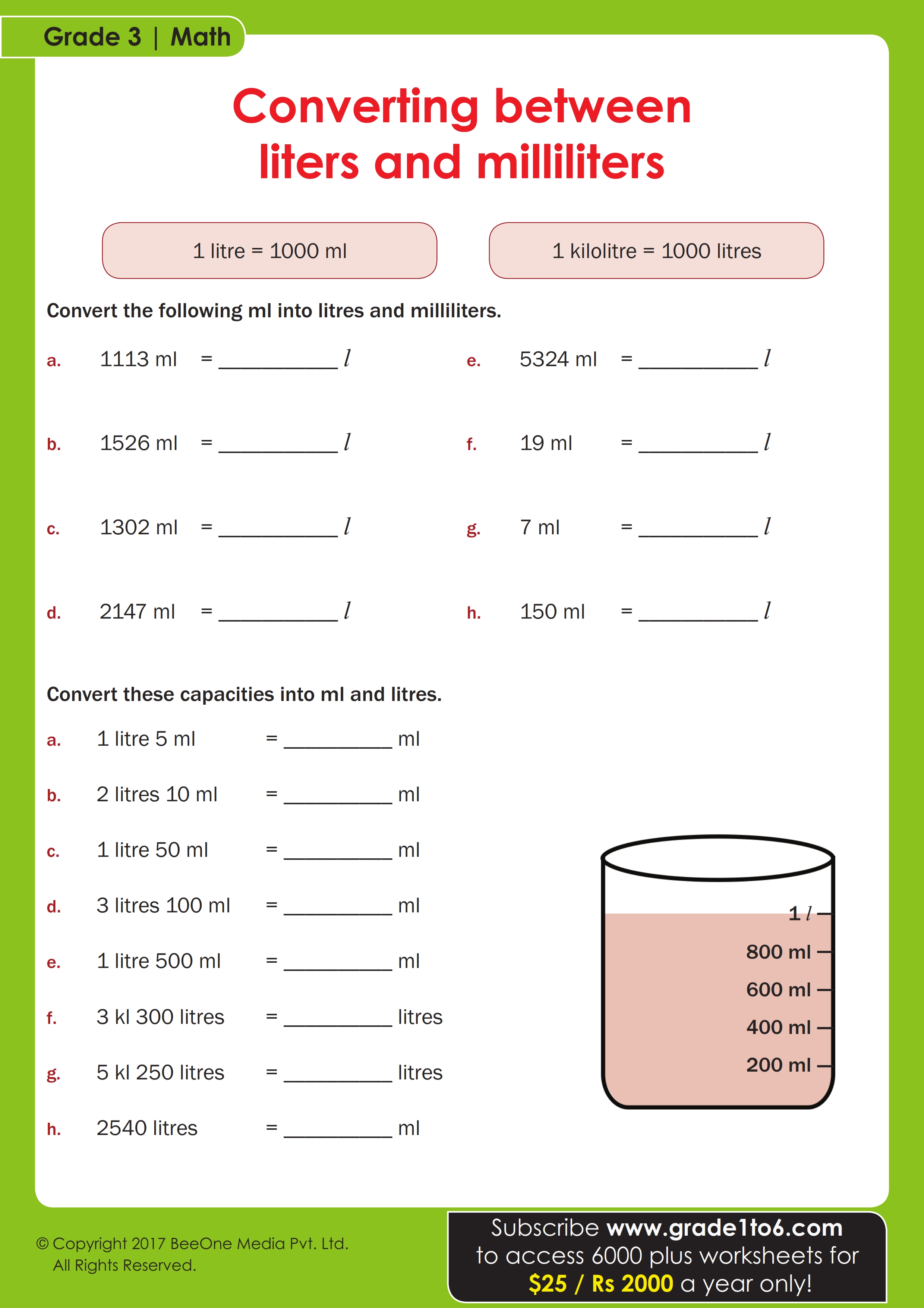 convert-between-liters-and-milliliters-grade1to6-worksheets